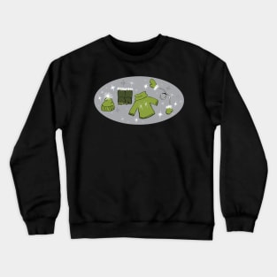 Winter weather snow lover gear cartoon illustration Crewneck Sweatshirt